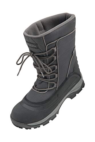 Mountain Warehouse Botas de Nieve Park para Hombre - Calzado de Invierno Repelente al Agua, con Forro Sherpa, Suela de Alta tracción - para Acampar, Caminar con frío Gris Oscuro 42