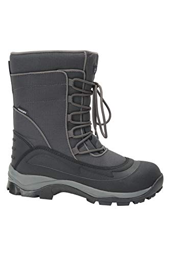 Mountain Warehouse Botas de Nieve Park para Hombre - Calzado de Invierno Repelente al Agua, con Forro Sherpa, Suela de Alta tracción - para Acampar, Caminar con frío Gris Oscuro 42