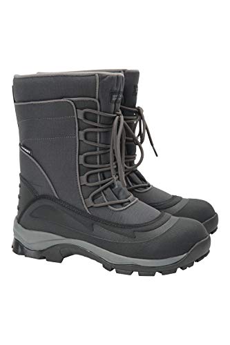 Mountain Warehouse Botas de Nieve Park para Hombre - Calzado de Invierno Repelente al Agua, con Forro Sherpa, Suela de Alta tracción - para Acampar, Caminar con frío Gris Oscuro 42