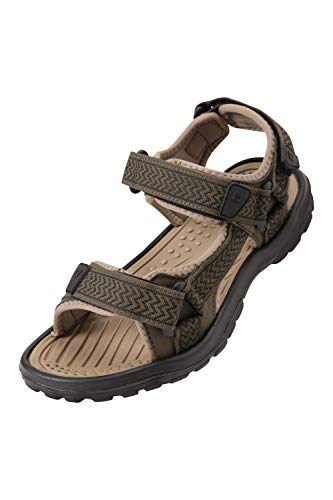 Mountain Warehouse Sandalias Crete para Hombre - Zapatos de Verano Resistentes, Agarre Firme, Plantilla Acolchada, Forro de Neopreno - para Viajar y Caminar en Primavera Caqui 41