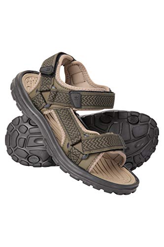 Mountain Warehouse Sandalias Crete para Hombre - Zapatos de Verano Resistentes, Agarre Firme, Plantilla Acolchada, Forro de Neopreno - para Viajar y Caminar en Primavera Caqui 41