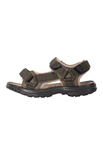 Mountain Warehouse Sandalias Crete para Hombre - Zapatos de Verano Resistentes, Agarre Firme, Plantilla Acolchada, Forro de Neopreno - para Viajar y Caminar en Primavera Caqui 41