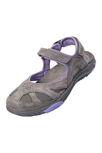Mountain Warehouse Sandalias Cubiertas para Mujer Bournemouth - Calzado de Verano Duradero, Casual, Ligero, Cuidado fácil - para Caminar, la Playa, Vacaciones Morado Oscuro Talla Zapatos Mujer 38 EU