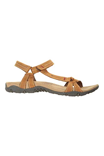 Mountain Warehouse Sandalias Informales Kokomo para Mujer - Zapatos con Tiras de Nobuk para Mujer, Zapatos para la Playa con Forro de Neopreno - para Viajar, Caminar Marrón Claro 40