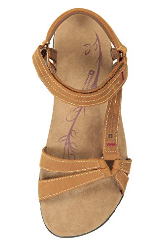 Mountain Warehouse Sandalias Informales Kokomo para Mujer - Zapatos con Tiras de Nobuk para Mujer, Zapatos para la Playa con Forro de Neopreno - para Viajar, Caminar Marrón Claro 40