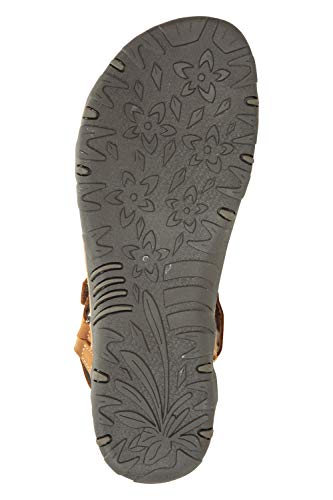 Mountain Warehouse Sandalias Informales Kokomo para Mujer - Zapatos con Tiras de Nobuk para Mujer, Zapatos para la Playa con Forro de Neopreno - para Viajar, Caminar Marrón Claro 40