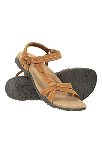 Mountain Warehouse Sandalias Informales Kokomo para Mujer - Zapatos con Tiras de Nobuk para Mujer, Zapatos para la Playa con Forro de Neopreno - para Viajar, Caminar Marrón Claro 40