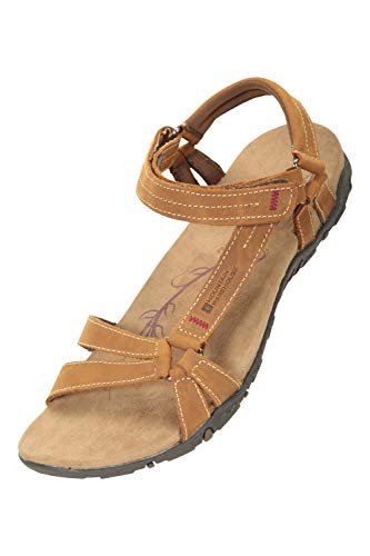 Mountain Warehouse Sandalias Informales Kokomo para Mujer - Zapatos con Tiras de Nobuk para Mujer, Zapatos para la Playa con Forro de Neopreno - para Viajar, Caminar Marrón Claro 40