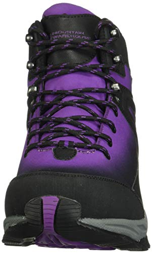 Mountain Warehouse Shadow Botas Softshell Mujer - Zapatos Forrados de Malla, Calzado con Suela de Goma, Acolchado EVA, Transpirable - Ideal para Acampar, Viajar Morado Talla Zapatos Mujer 38 EU
