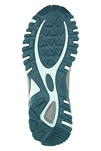 Mountain Warehouse Shadow Botas Softshell Mujer - Zapatos Forrados de Malla, Calzado con Suela de Goma, Acolchado EVA, Transpirable - Ideal para Acampar, Viajar Verde Agua Talla Zapatos Mujer 39 EU
