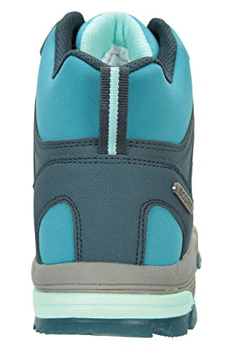Mountain Warehouse Shadow Botas Softshell Mujer - Zapatos Forrados de Malla, Calzado con Suela de Goma, Acolchado EVA, Transpirable - Ideal para Acampar, Viajar Verde Agua Talla Zapatos Mujer 39 EU