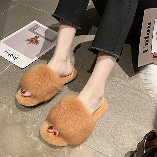 MQQM Memoria Zapatillas De Estar Al Aire Libre,Zapatillas Calientes Antideslizantes para Exteriores, Felpa Bullion-Black_40,Memoria Zapatos con Antideslizante