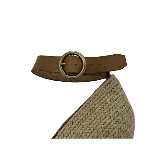 MTBALI - Alpargata Sandalia con Cuña - Mujer Modelo Altea Vintage Kaki - 38, Verde