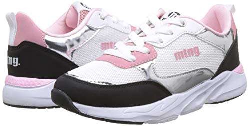 MTNG 47899, Zapatillas Niño, Multicolor (Tano Negro/Mesh Blanco/Mirror E Plata/Optima Rosa C47335), 34 EU