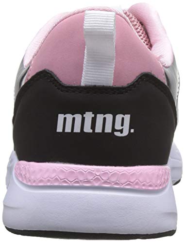 MTNG 47899, Zapatillas Niño, Multicolor (Tano Negro/Mesh Blanco/Mirror E Plata/Optima Rosa C47335), 34 EU