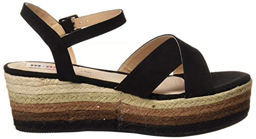 MTNG 50740 - Sandalias con Plataforma para Mujer, Negro (Antil C35442) 39 EU
