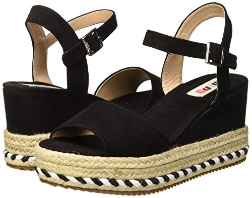 MTNG 51065, Sandalias con Plataforma para Mujer, Negro (Antil Negro C35442), 39 EU