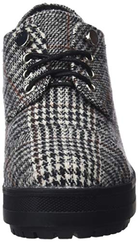 MTNG Collection 57408, Zapatos de Cordones Oxford para Mujer, Negro (Poule Blanco/Negro C42791), 41 EU