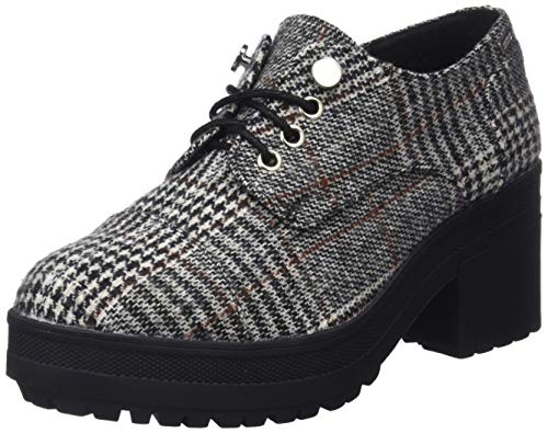MTNG Collection 57408, Zapatos de Cordones Oxford para Mujer, Negro (Poule Blanco/Negro C42791), 41 EU