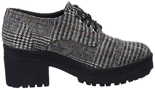 MTNG Collection 57408, Zapatos de Cordones Oxford para Mujer, Negro (Poule Blanco/Negro C42791), 41 EU