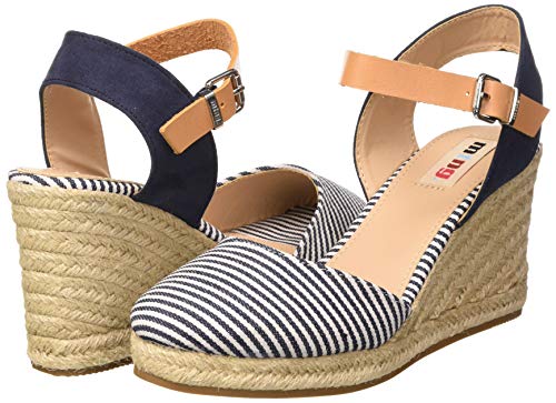 MTNG Collection 58890, Sandalias con Plataforma Mujer, Azul (Sailor Tex 1 Marino C49436), 38 EU