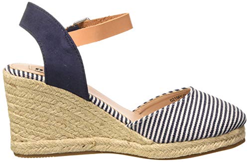 MTNG Collection 58890, Sandalias con Plataforma Mujer, Azul (Sailor Tex 1 Marino C49436), 38 EU