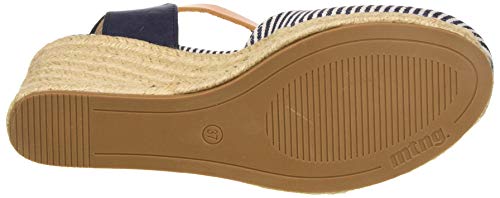 MTNG Collection 58890, Sandalias con Plataforma para Mujer, Azul (Sailor Tex 1 Marino C49436), 36 EU