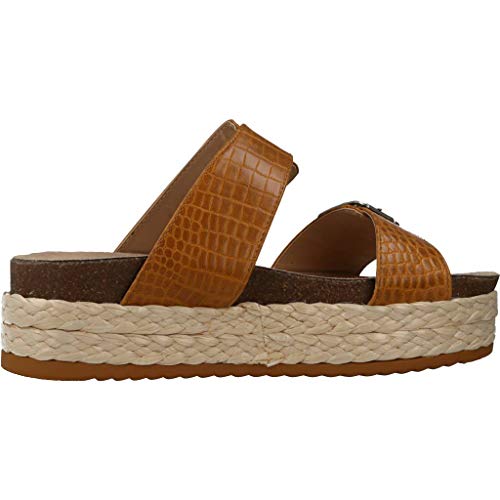 MTNG Collection 58927, Sandalias con Plataforma Mujer, Amarillo (Drile Mostaza C28021), 40 EU