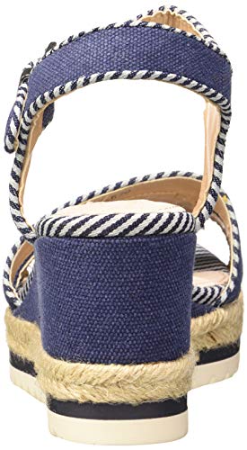 MTNG Collection 58937, Sandalias con Plataforma Mujer, Azul (Canvas Marino/Sailor Tex 1 Marino C49361), 36 EU
