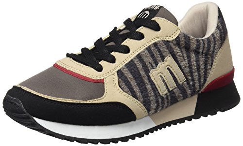 MTNG Gansa, Zapatillas Mujer, Multicolor (Raspe Negro/Zebra Gris), 36 EU