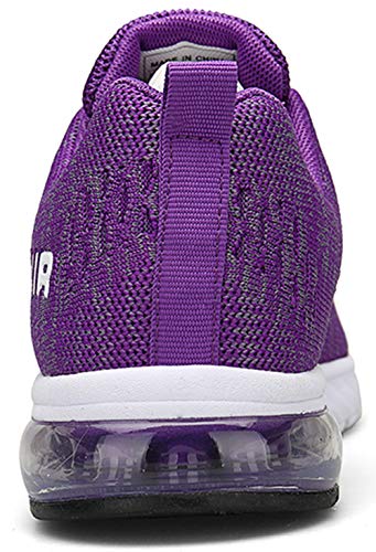 Mujer Aire Zapatillas de Correr Transpirables Ligero Deporte Zapatos Deportivos de Trekking Morado 38 EU