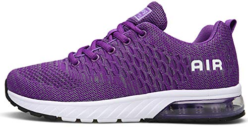 Mujer Aire Zapatillas de Correr Transpirables Ligero Deporte Zapatos Deportivos de Trekking Morado 38 EU