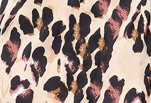 Mujer Faldas Falda Midi Leopardo de Cintura Alta Mujer Oculta Elasticized Cintura Seda Satén Faldas Estilo de Deslizamiento Animal Print Falda Mujeres