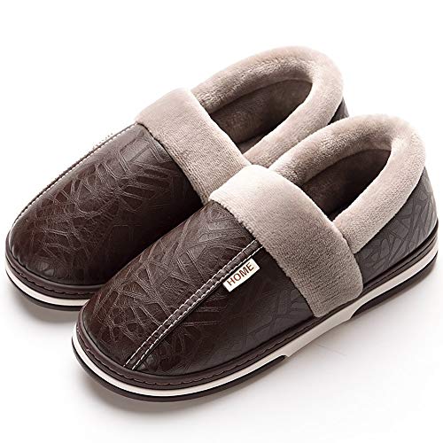 Mujer Invierno Zapatillas de Estar casa Cerradas Calienta Pantuflas Termicas Zapatos Slippers, Marrón, 43/44 EU