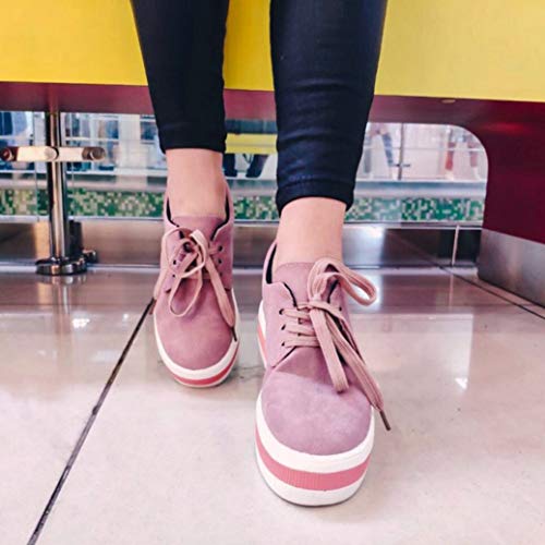 Mujer Pisos Zapatillas Zapatillas de Deporte Primavera Otoño 19 CM Plataforma Alta Moda Mocasines Planos Mujer Mocasines de tacón Alto