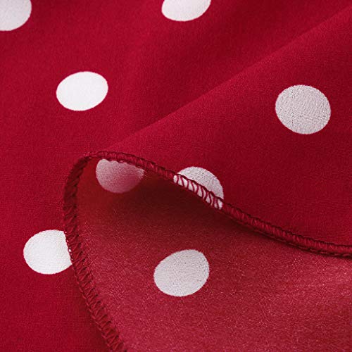 Mujer Tops Vestido de Encaje Irregular con Cuello en V y Lunares de Mujer Vestidos Elegante de Color sólido Atractivo Casual De Mujer Primavera Vestidos Fiesta Coctel Vestidos Playa