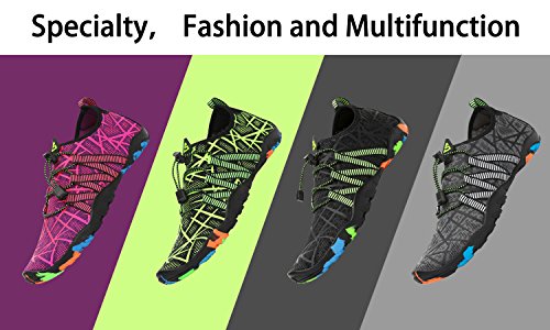 Mujer Zapatos de Agua para Hombre Surf Escarpines Playa Natación Respirable Antideslizante Playa Natación Aire Libre Verde 40