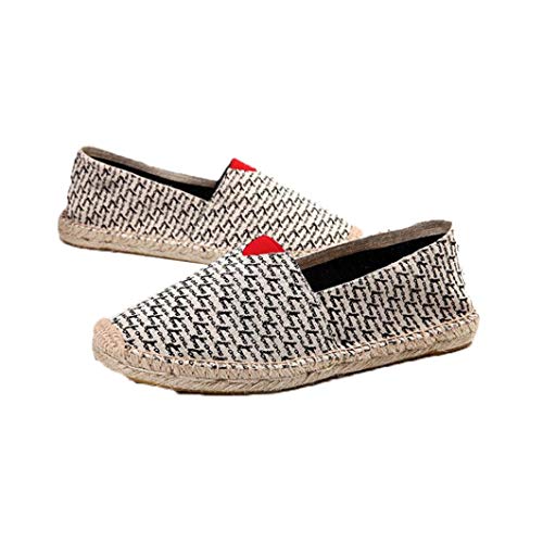 Mujeres de Verano Alpargatas de Moda de impresión Pisos de Deslizamiento en Pop Zapatos Casuales Mujer Lexured Lino cáñamo Mocasines de Lona