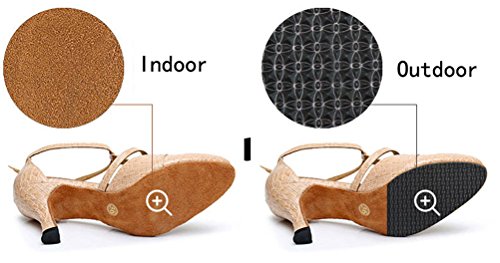 Mujeres Swing Zapatos de baile latino salón novia tacón bajo cerrado dedo del pie satén 7105, color Negro, talla 39.5 EU