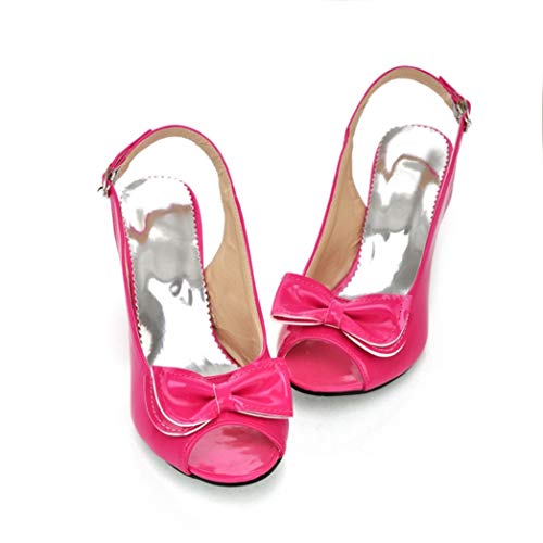 Mujeres Tacones Finos Sandalias Verano Med Tacón Peep-Toe Abrir Espalda Slingback Zapatos Fiesta Boda Vacaciones Señoras Hebilla Hebilla Correa Bombas