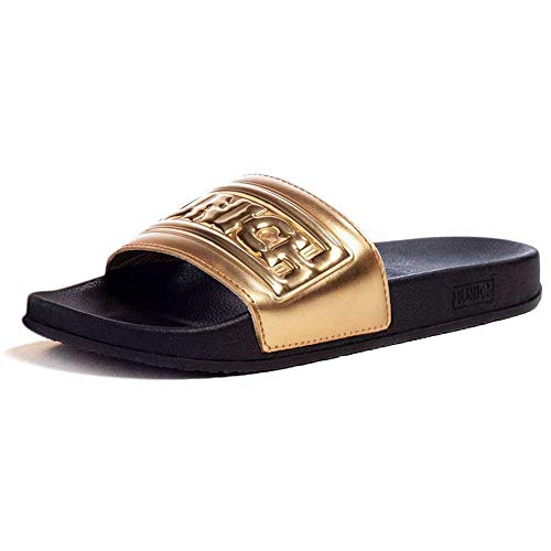 Munich Casual Chanclas Mujer Negro con Dorado (Numeric_36)