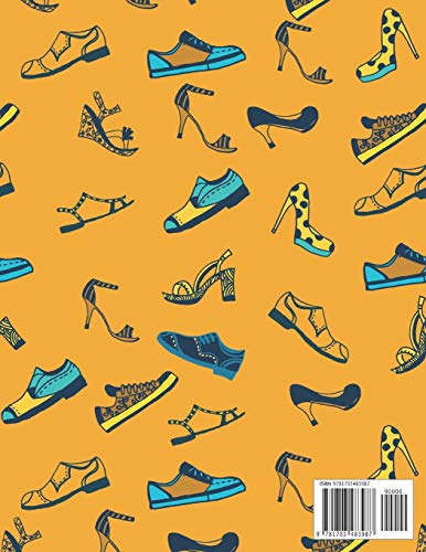 Music Sheet Notebook: Blank Staff Manuscript Paper with Unique Shoes Themed Cover Design