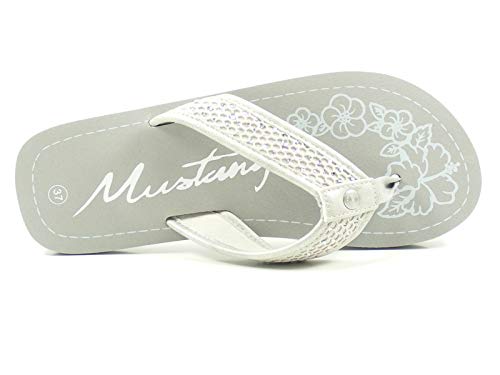 Mustang 1243-706-203, Chanclas para Mujer, Marfil (Ice 203), 39 EU