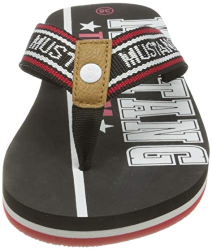 Mustang 1243-711-9, Chanclas Mujer, Negro (Schwarz 9), 40 EU