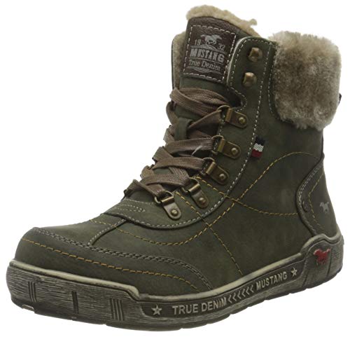 MUSTANG 1290-607, Botas Cortas al Tobillo Mujer, Verde Oscuro, 38 EU