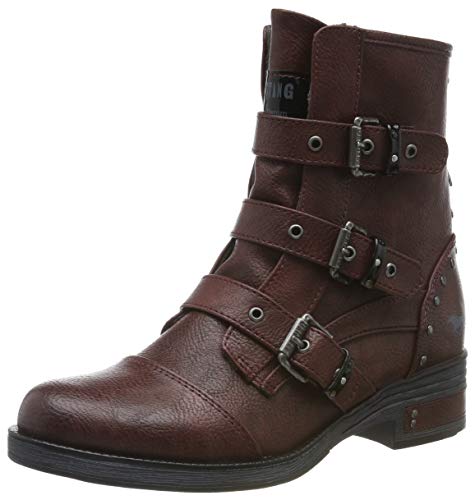 MUSTANG 1293-506-55, Botines Mujer, Rojo Burdeos 55, 38 EU