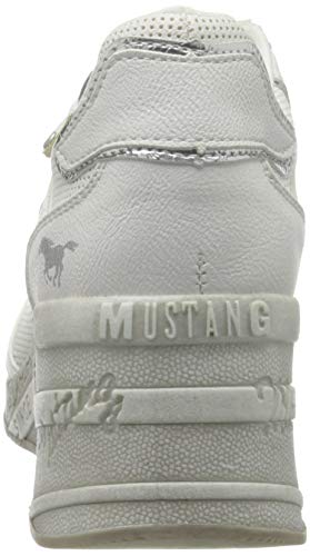 Mustang 1319-305-100, Zapatillas para Mujer, Blanco (Off/White 100), 41 EU