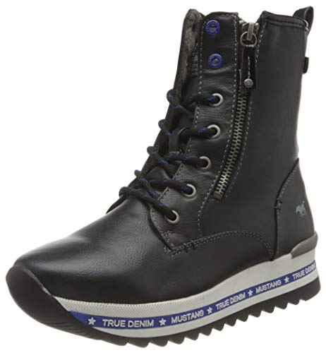 MUSTANG 1364-502, Botas Cortas al Tobillo Mujer, Negro Azul, 42 EU