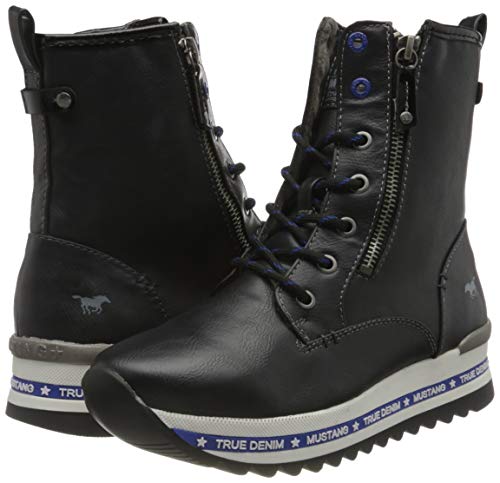 MUSTANG 1364-502, Botas Cortas al Tobillo Mujer, Negro Azul, 42 EU