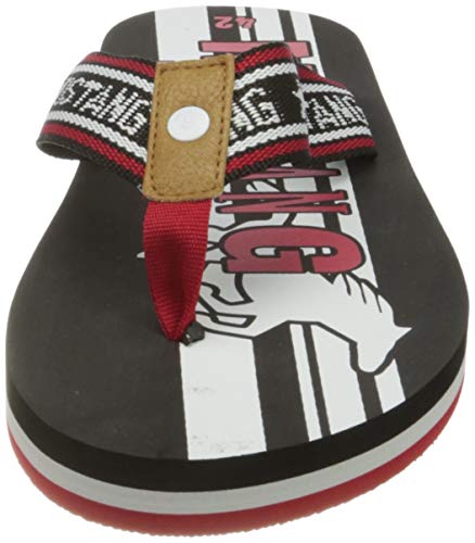 Mustang 4113-706-9, Chanclas para Hombre, Negro (Schwarz 9), 43 EU